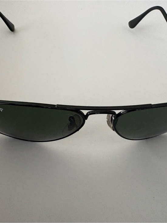 Ray-Ban Black Frame Dark Green Lens Aviator Sunglasses main image 5